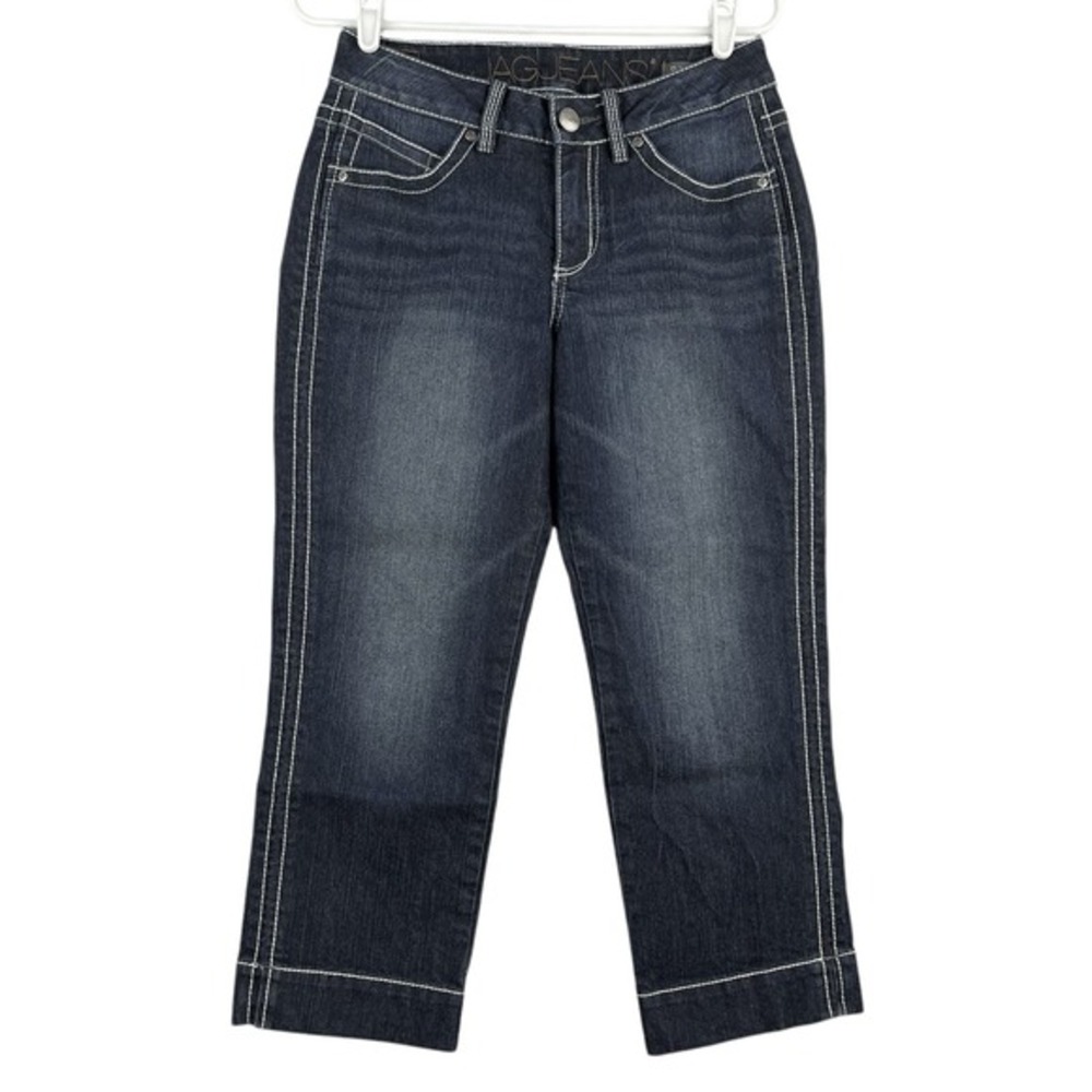 JAG JEANS Women's Navy Denim‎ Cropped Jeans Size 28 Mid Rise Straight Leg